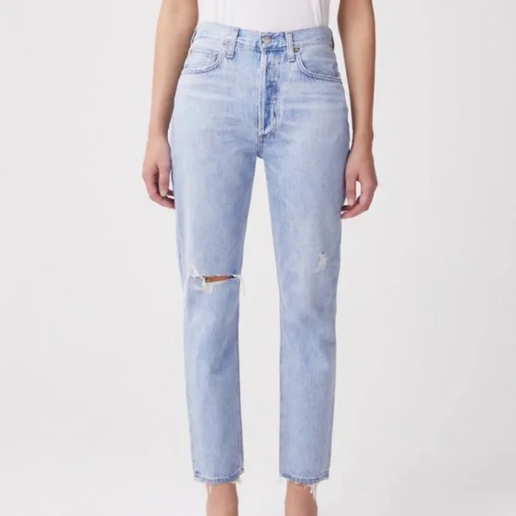 AGOLDE Riley High-waisted Cropped Jeans - Picture 3 of 11